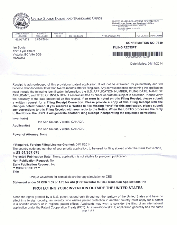 CES Waveform Provisional Patent to establish date for GPL3.